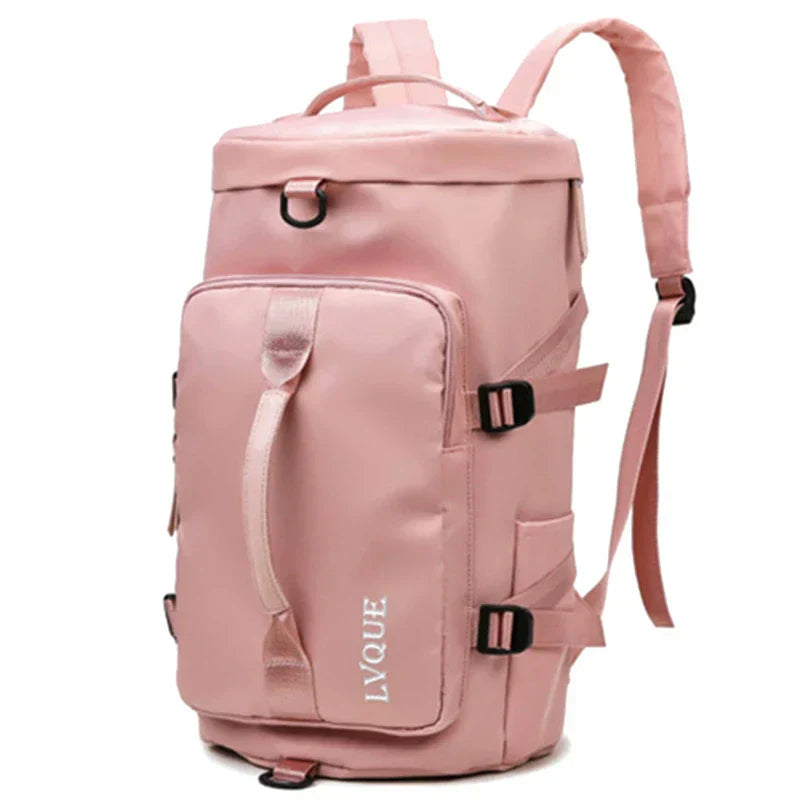 Sac à dos femme grand format – Étanche et élégant (rose poudré)-0