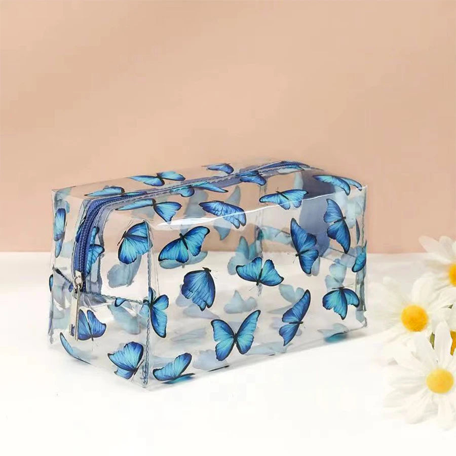 Kawaii Transparent Pencil Case Large Capacity Pen Box Ladies Cosmetic Bag Back to School Office Supplies Cute Stationery