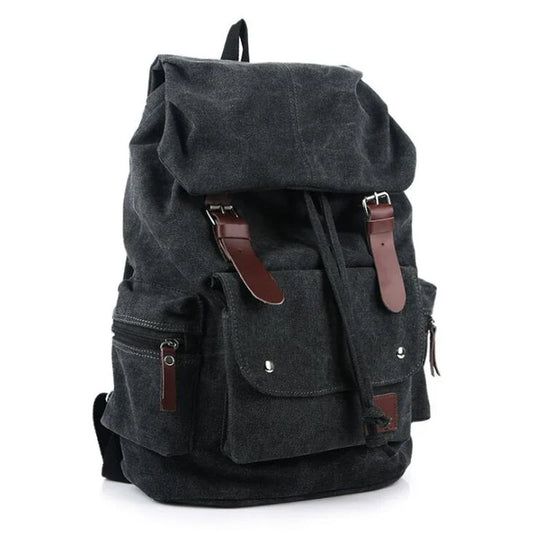 2025 Hommes Décontracté Toile Grande Capacité Pratique Sac À Dos Décontracté Voyage Sac À Dos Adolescents Sacs D'École Noir Marron Vert WL22