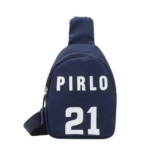 Korean Children Chest Bags Fashion Letter Number Boy Girl Travel Crossbody Bags Mini Canvas Shoulder Bags Kids Accessories
