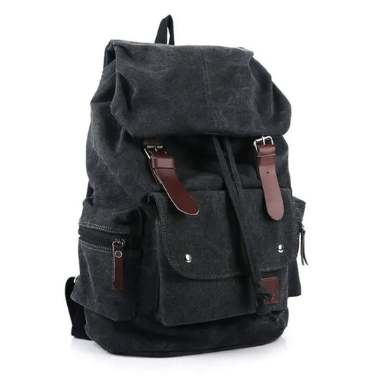 2025 Hommes Décontracté Toile Grande Capacité Pratique Sac À Dos Décontracté Voyage Sac À Dos Adolescents Sacs D'École Noir Marron Vert WL22