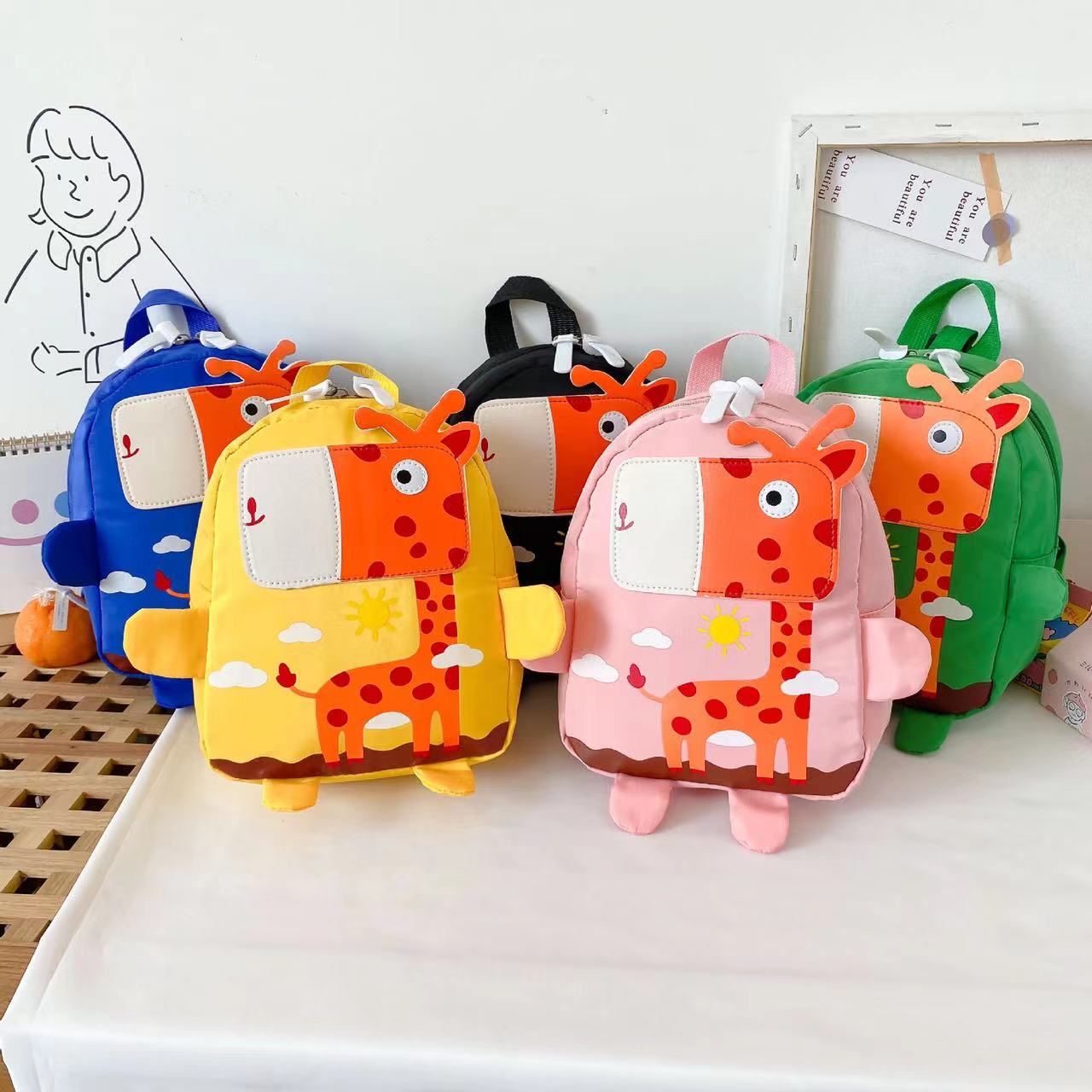 Sac à dos enfant motif animaux – Léger et pratique pour maternelle et primaire-1